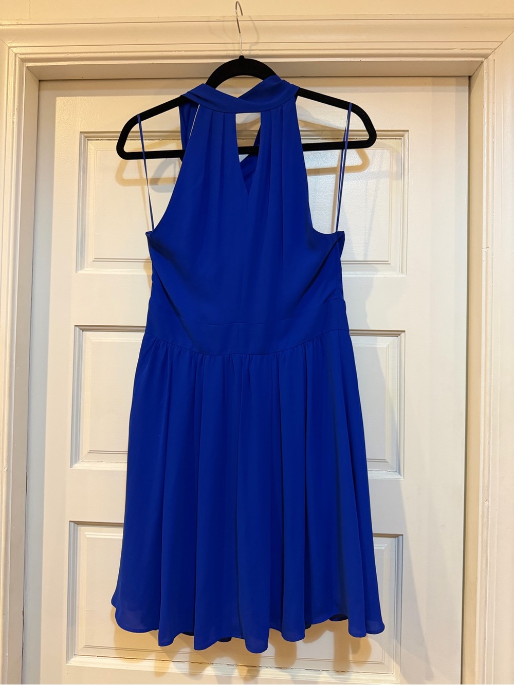 Express Cobalt Blue Halter Dress